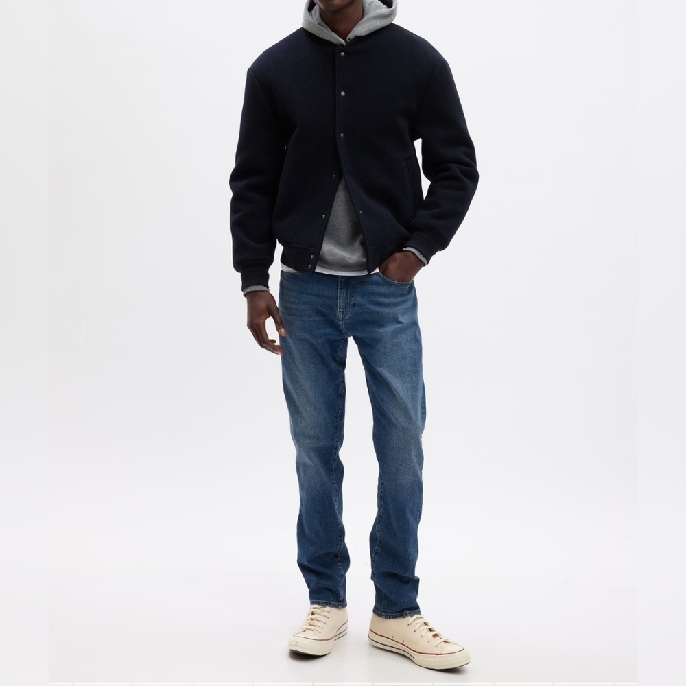 Gap Slim Fit Jeans Mens 40x30 Blue Denim Resin Rinse Stretch Everyday Wear Comfy